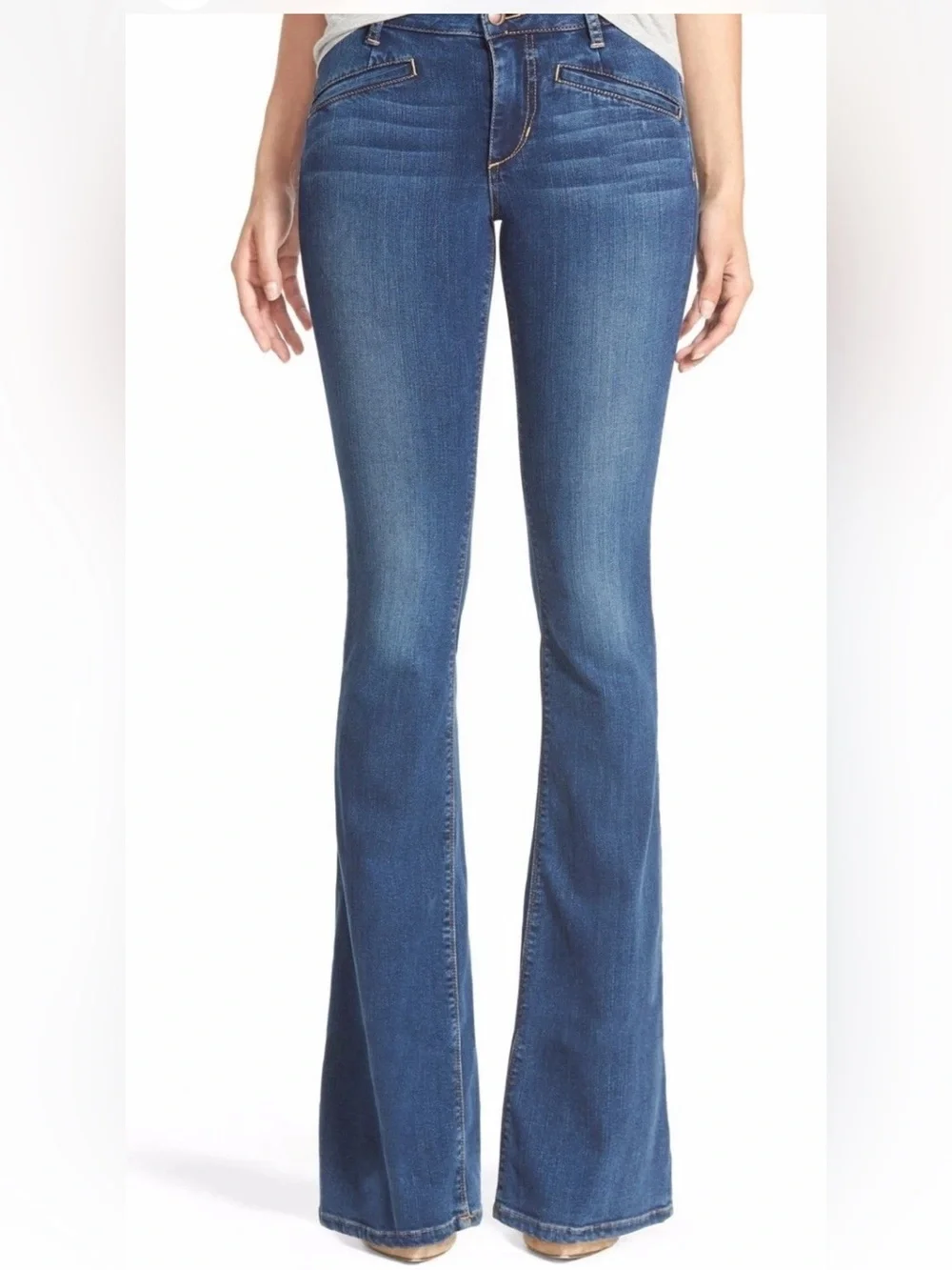 Joe's Jeans Deep Blue flawless the mustang Flared Wide-Leg Jeans size 28.
